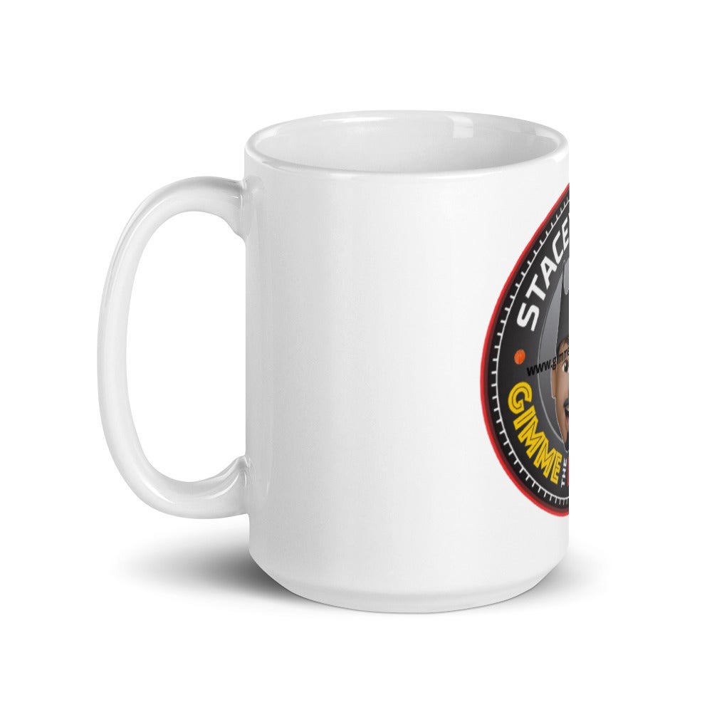 Gimme some coffee with my Hot Sauce!! White glossy mug for waking up to Gimme the Hot Sauce